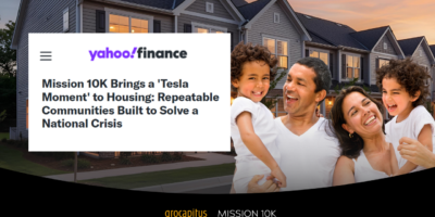 Mission 10K Brings a ‘Tesla Moment’ to Housing: Repeatable Communities Built to Solve a National Crisis